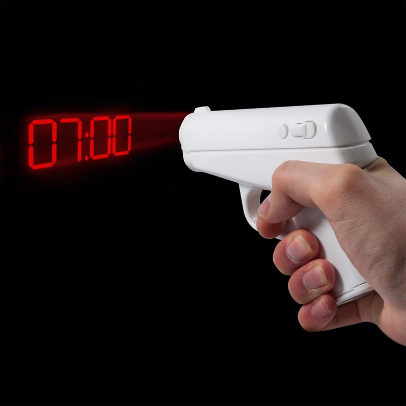 2 007手枪造型投影闹钟
