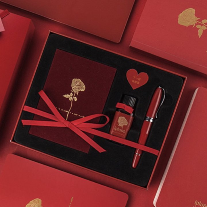 ipluso情人红玫瑰钢笔礼盒